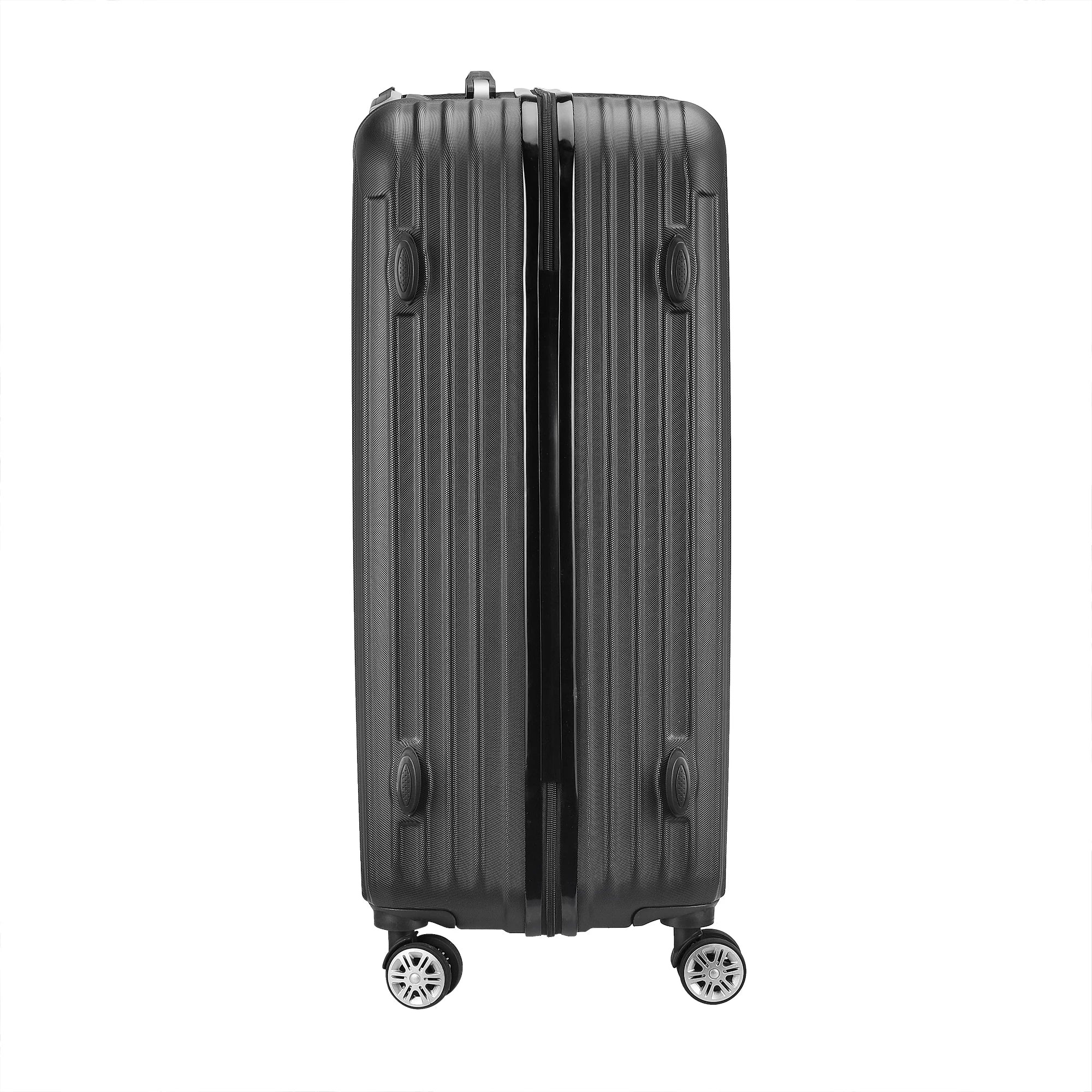Anajqaqia 3 Pieces Suitcase Set, Hard-Shell Luggage Set Made of ABS, with  Combination Lock Hand and Telescopic Handle, Black