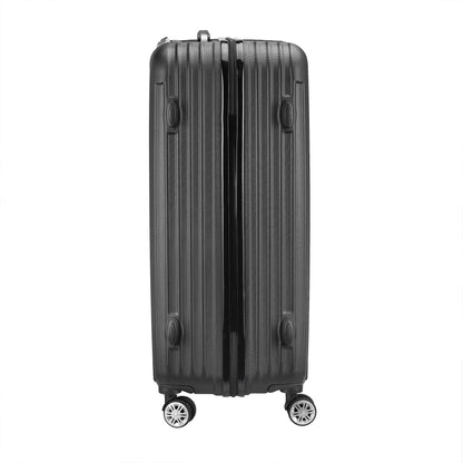 Anajqaqia 3 Pieces Suitcase Set, Hard-Shell Luggage Set Made of ABS, with  Combination Lock Hand and Telescopic Handle, Black