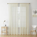 2PCS, Sheer White Curtains 2 Panels Set,  Rod Pocket Voile Fimly Sheer Drapes for Living Room/Bedroom