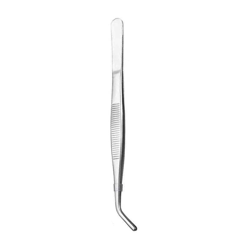 Stainless Multifuctional Steel Elbow Tweezers Aquarium Clip Long Tongs Medical Tweezers Forceps Pet Feeding Tools Non-slip