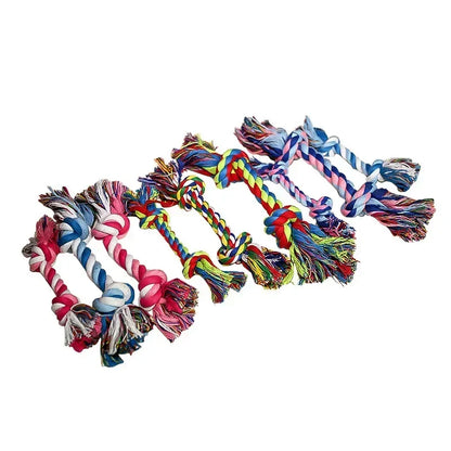 Brinquedo De Nó De Corda De Algodão Trançado Para Cães Mastigar Cachorro, Limpeza Dos Dentes, Osso, Produtos Pet, Durável, 24cm