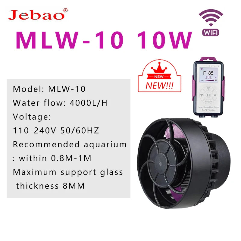 New Jebao Marine Aquarium Wireless Wave Maker MLW-5 SLW SW ALW Wave Pump with WiFi LCD Display Controller wave pump Coral