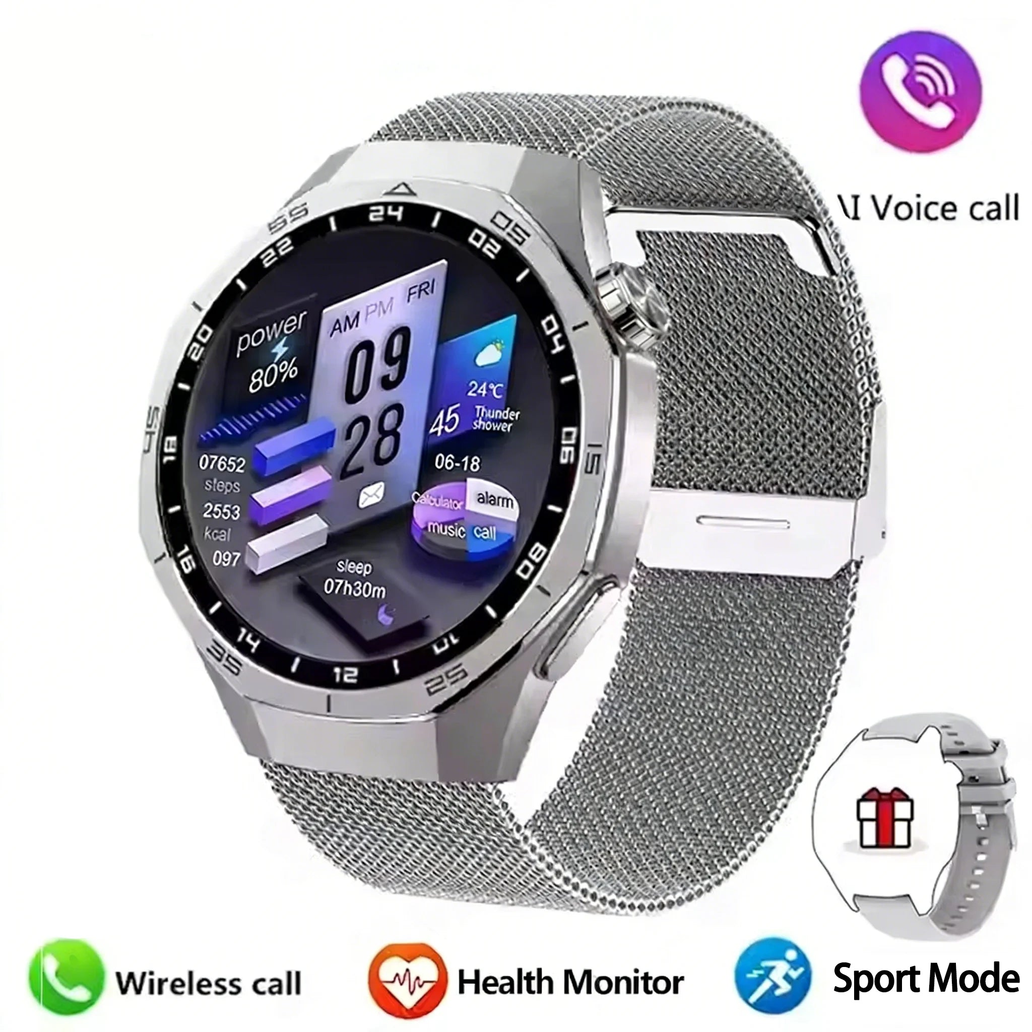 LAXASFIT 2026 New Smart Watch Bluetooth Calling Fitness Tracking Music Playback Health Monitor Smartwatch for Men Women