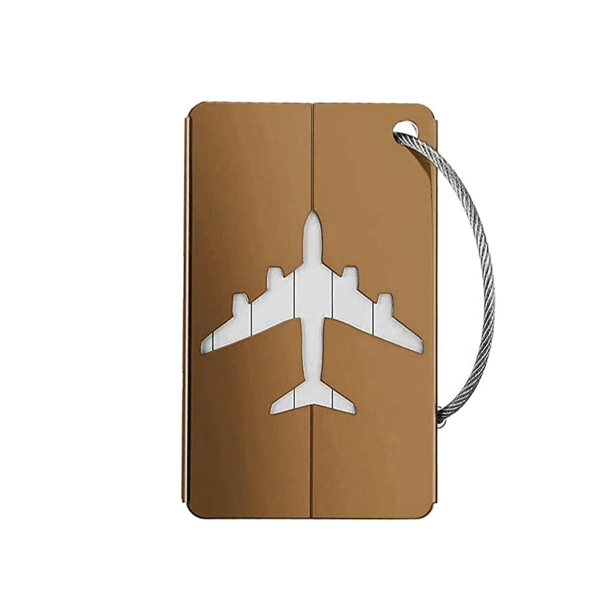 Aluminium Alloy Aircraft Luggage Tag with Name Travel Luggage Tag ID Card Anti-lost Solid Color Travel Accessories