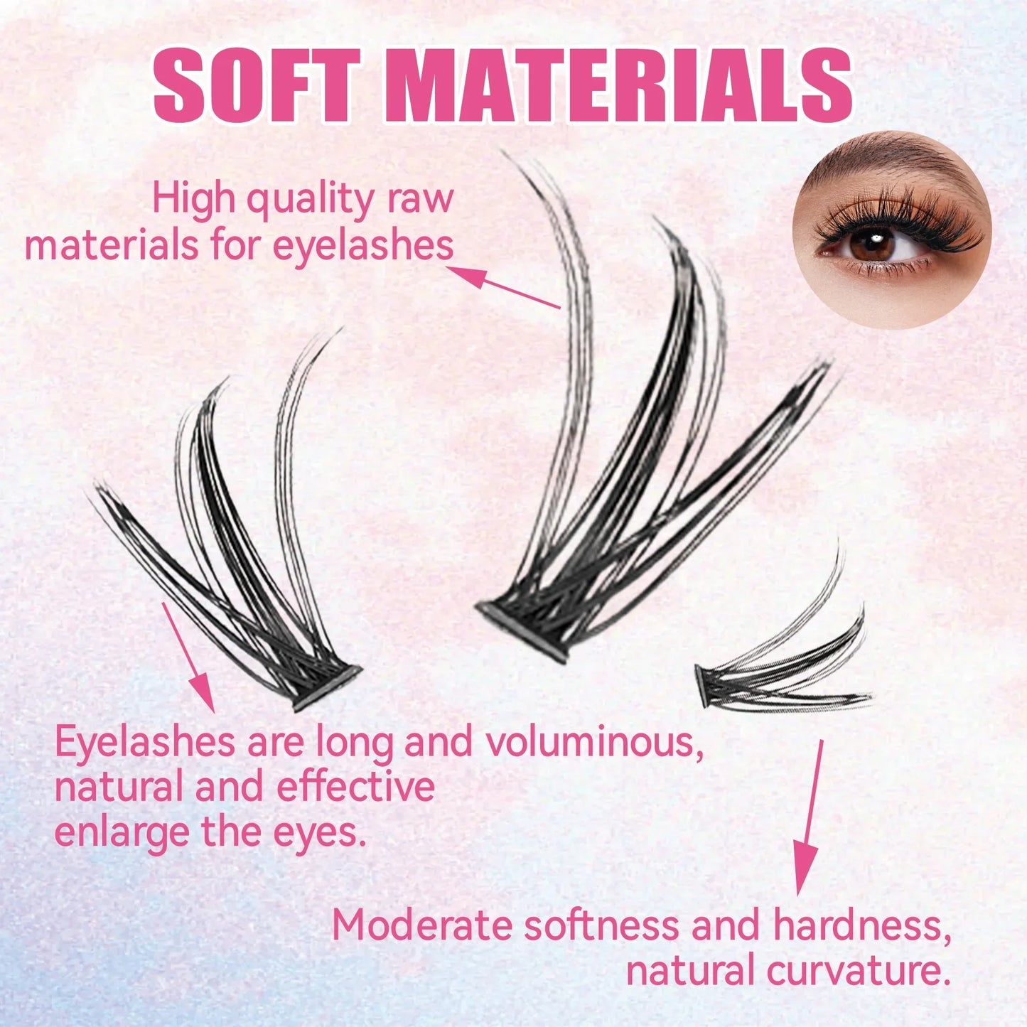 Cílios 200 pçs clusters lash bond & seal ferramentas de maquiagem diy kit de extensão de cílios para colagem cílios colagem cola acessórios