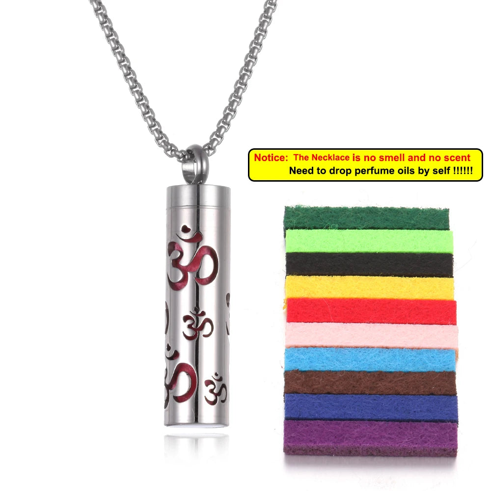 Stainless Steel Aromatherapy Necklace Diffuser Pendant Aroma Diffuser Locket Perfume Essential Oil Diffuser Pendant Necklace