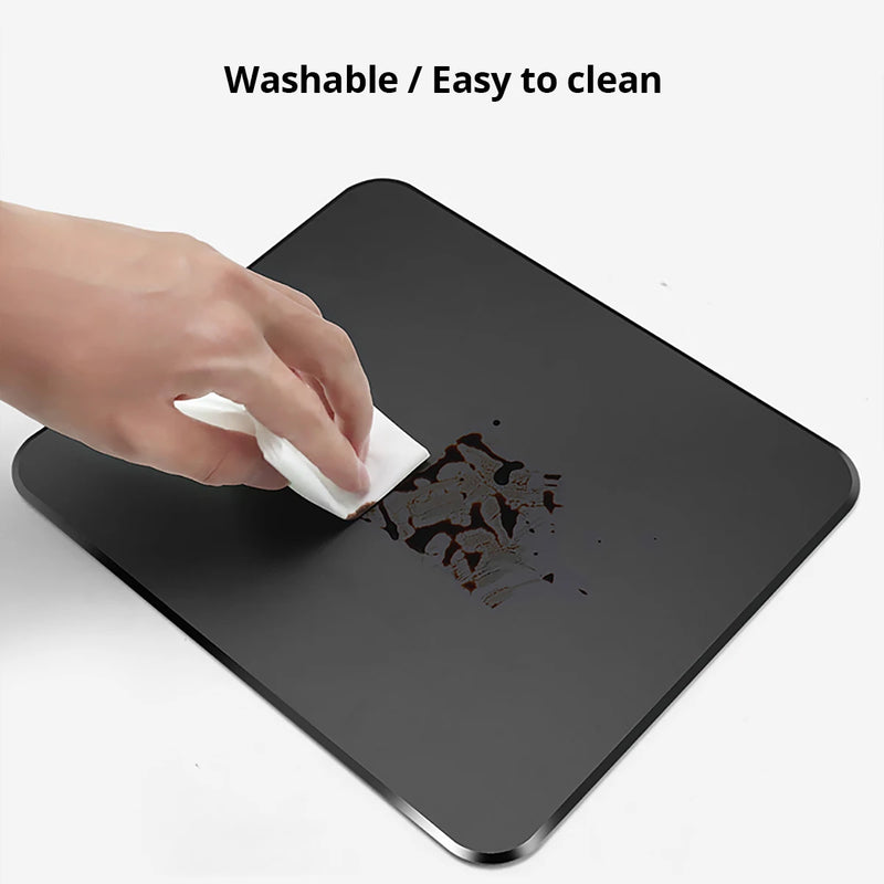 Hard Mouse Pad Small Mouse Pad for Travel Business Black Mousepad for Office Home Bed Sofa