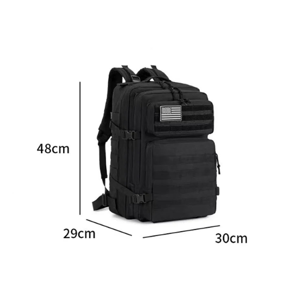 QT&amp;QY 45L Man Tactical Backpacks HkingTraveling Bags Survival Outdoor 3P Assault Pack EDC Molle Pack for Trekking Hunting Bag