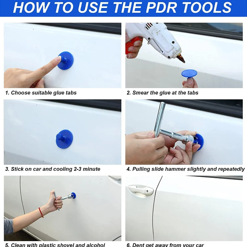 Car Paint Dent Repair Tool, Dent Repair Puller Kit, Dent Removal Puller Set