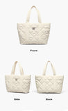 LEE Large Soft Puffer Bag Women Big Size College Students Laptop Book Quilted Tote Bag Lady Down-filled Shopping School Bags