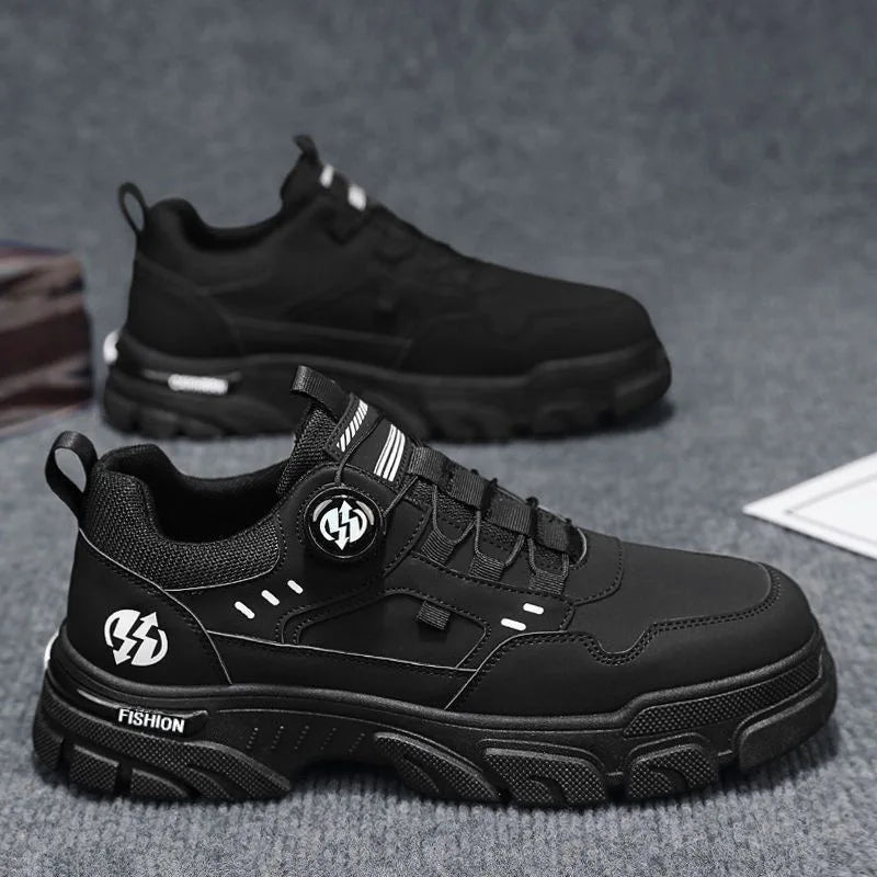 Summer Men's Casual Shoes Leather Men's Sneakers Comfortable Soft Male Walking Board Shoes Platform Shoe for Men Men's Sneakers