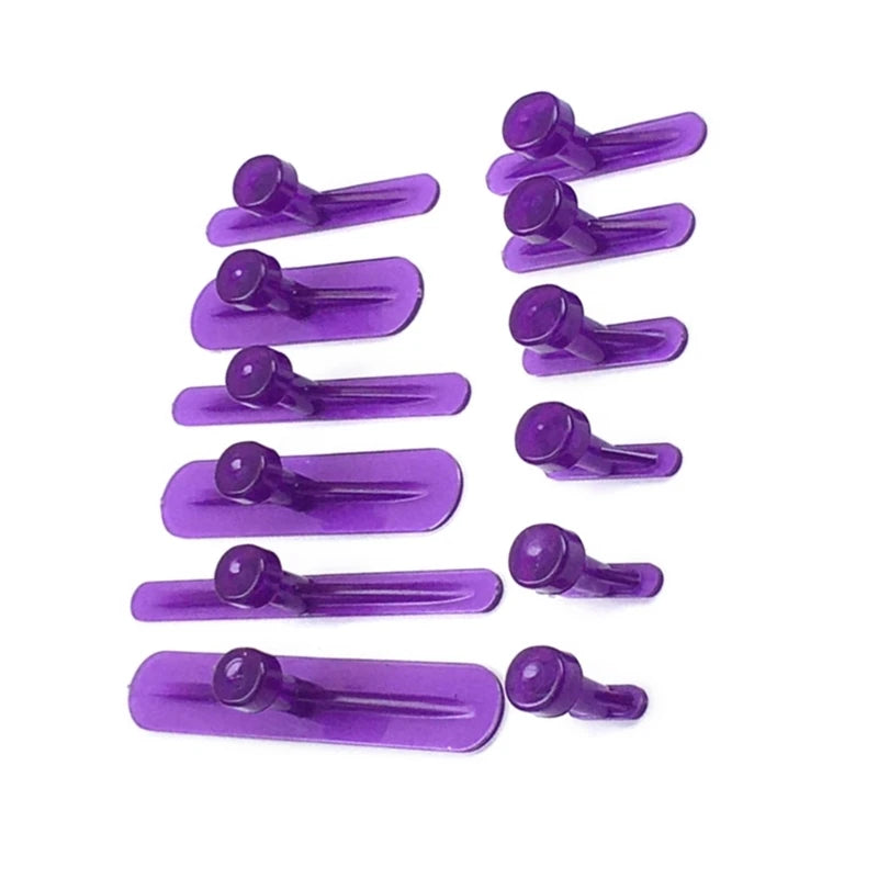 12Pcs Car Body Dent Repair Tool Dent Removal Pullers Glues Tabs,Auto Body Paintless Dent Removal Tool Dent Lifters Glues Tabs