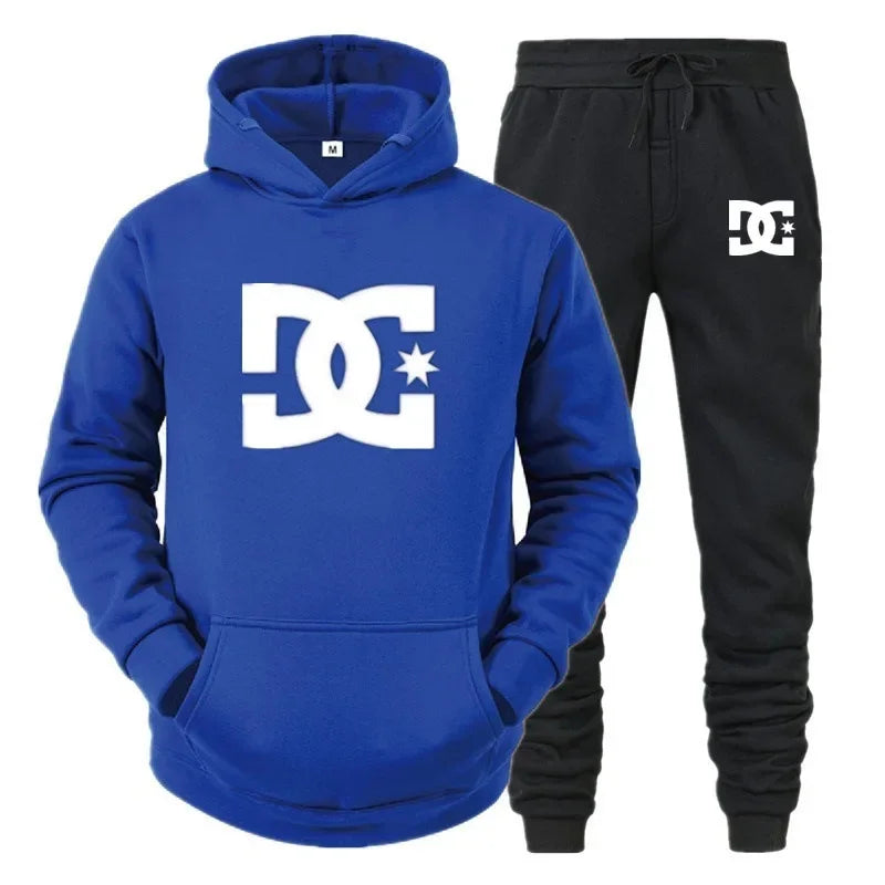 Ropa de primavera y otoño para hombre, nueva sudadera con capucha y pantalones casuales, dos conjuntos de ropa deportiva para correr de alta calidad