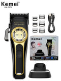 Kemei KM-2373 Baber Hair Clipper Professional Hair Cutting Machine With Charging Base For Men Electric Hair Trimmer Men Gift