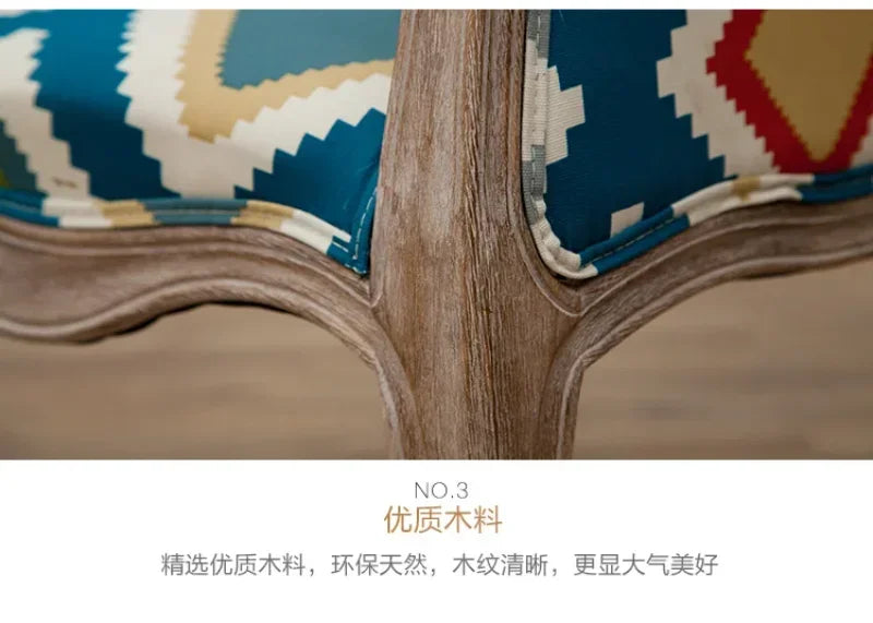 European Hotel Dining Chair, Leisure Sofa Chair, Solid Wood Antique Dining Chair, Living Room Leisure Sofa,Support Customization