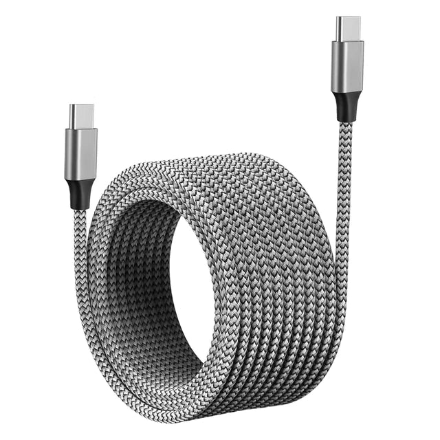 Type C to Type C PD Fast Charging Cable, Extension Cord for iPhone 15 Pro Max, Huawei, Xiaomi, Samsung, 60W, 3m, 5m, 8m, 10m 