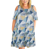 Large Size 9XL Dress For Mom 2022 Woman Summer Dress Loose Plus Size Dresses Off Shoulder Women Dresses Printed Dress 