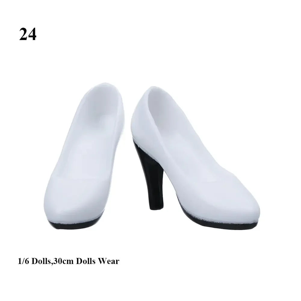 1Pair 1/3 1/6 Doll Shoes Fashion Female Doll Boots Plastic Doll Multistyles Long Knees Boots Fit Foot Length 2cm Dolls Shoes