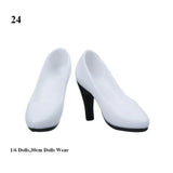1Pair 1/3 1/6 Doll Shoes Fashion Female Doll Boots Plastic Doll Multistyles Long Knees Boots Fit Foot Length 2cm Dolls Shoes