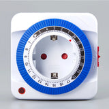 Temporizador de 24 horas para UE/EE. UU., enchufe con temporizador, conexión a tierra mecánica, programable, con cuenta regresiva inteligente, interruptor de bucle, apagado automático