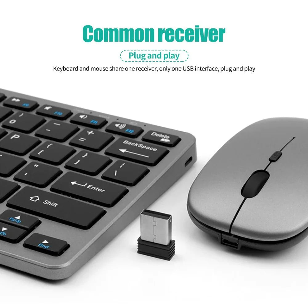 Mini teclado multimedia inalámbrico Bluetooth 5.0 2.4G para portátil, PC, TV, iPad, Macbook y Android. 