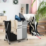 1-3Grids Laundry Basket Foldable Dirty Clothes Organizer Bathroom Waterproof Storage Basket Large Laundry Hamper Two Size New