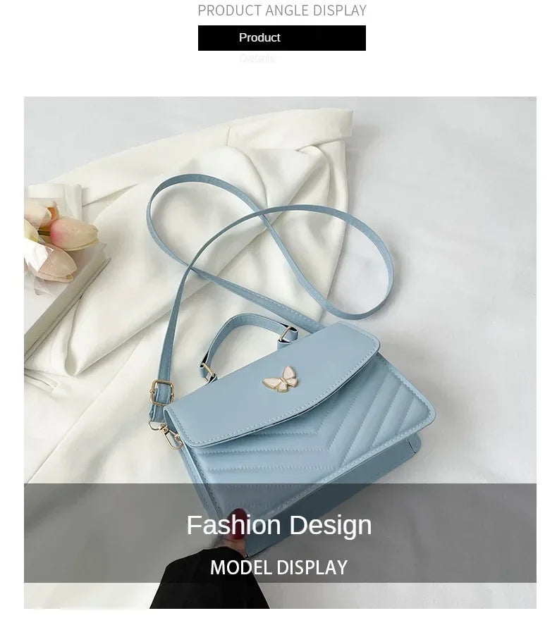 PU Versatile and Fashionable Portable Small Square Bag Single Shoulder Crossbody Bag Luxury Designer Handbag Women's Bags