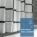 Cortinas de ducha de baño con ganchos, impermeables y resistentes al moho, mamparas de baño duraderas, cortinas de ducha de tela autocortables de PE EVA.