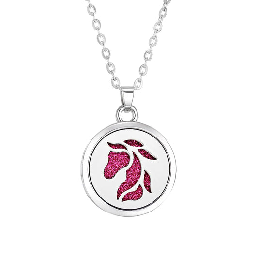 Tree of Life Aromatherapy Necklace Perfume Essential Oil Diffuser Alloy Stainless Steel  Locket Pendant Aroma Diffuser Necklace