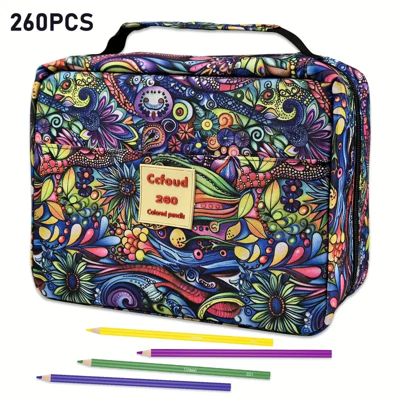 72/120/180/260 Color Lead Pencil Set - Vibrant Watercolor-Style Pencils, Erasable, Perfect for Artists & Beginners, Art Supplies