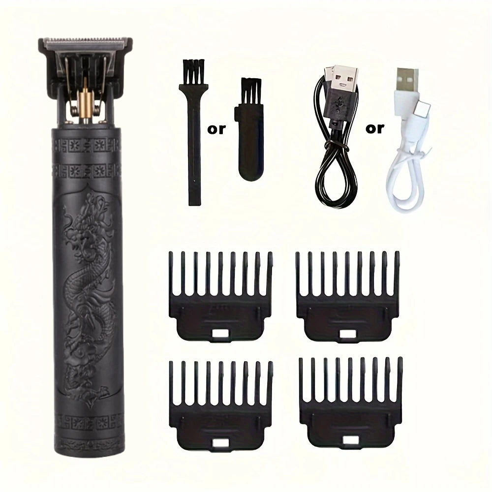 T9 LCD Electric Hair Trimmer Oil Shaving Head Electric Clipper Engraving Electric Clipper Hair Precision Trimmer for Men Care