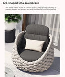 Outdoor Seat Outdoor Rattan Sofa Courtyard Combination Double Chair Leisure Terrace Villa Living Room Balcony Furniture Home