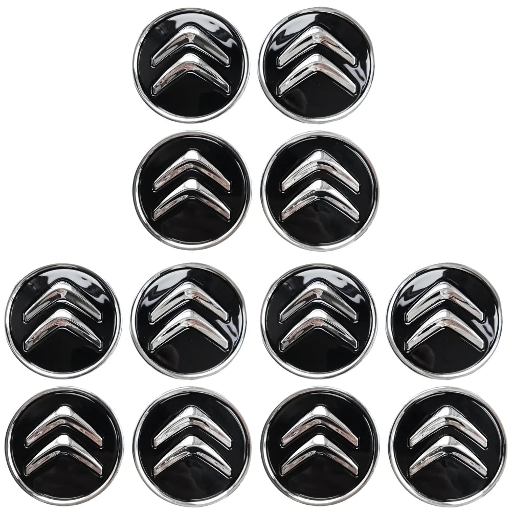 4/8/12pcs Genuine Wheel Center Hub Cap Alloy 60MM Wheel Center Cap Replacement Black for Citroen Most Model Caps Auto Decoration