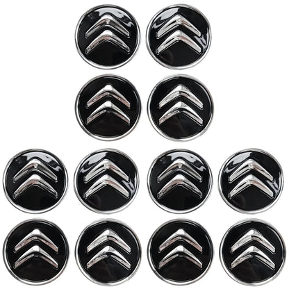 4/8/12pcs Genuine Wheel Center Hub Cap Alloy 60MM Wheel Center Cap Replacement Black for Citroen Most Model Caps Auto Decoration