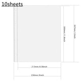 PLRBOK A4 Clear 10 Pcs Photo Album Refill Pages File Protector 4 Hole 6×4 10×15 4 Ring Binder Photocards Postcard Card Notebook