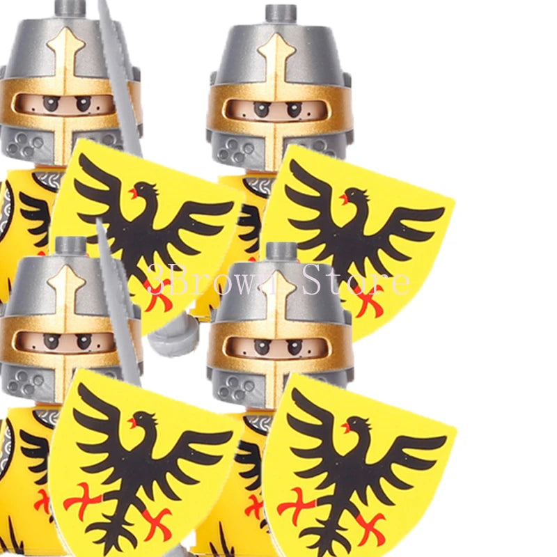 MOC Medieval Building Blocks Castle Knight Western Cowboy Historical Army Cavalry Horse Soldier Gun Kid Toy Gift Brick DIY S040