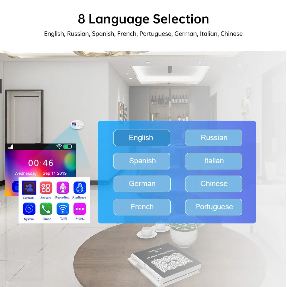 KERUI WIFI GSM Alarm System Kit W202 Home Security Protection Tuya Smart Support Alexa with Motion Detector Door Opening Sensor