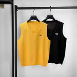 Camisola sin mangas para adolescentes, chaleco ahuecado Simple y versátil, moda de manga corta, tendencia de estilo de Hong Kong, nuevo producto