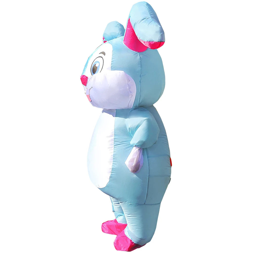 Adult Cute Animals Inflatable Costume Bunny Zebra Shark Bee Koala Cosplay Funny Suits For Halloween Purim Fancy Mascot Costumes