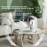 Portable USB Air Cooler Leafless Electric Desktop Fan 6 Speed Silent Timer Air Conditioner Cooling Humidifier Conditioning Fan