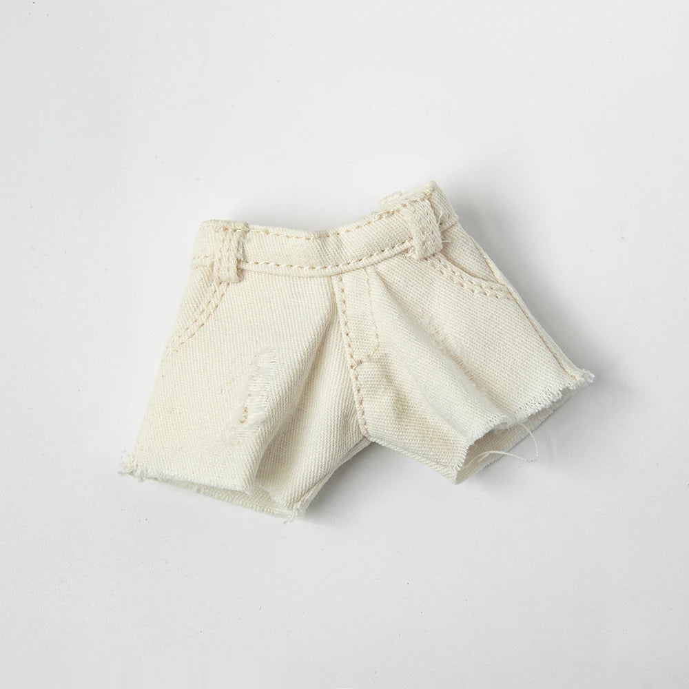 Blythe Clothing Fashion Vest Tops Denim Shorts Casual Pants Belt Multicolor for Licca Azones Ob22 24 Ker YMY Doll Accessories