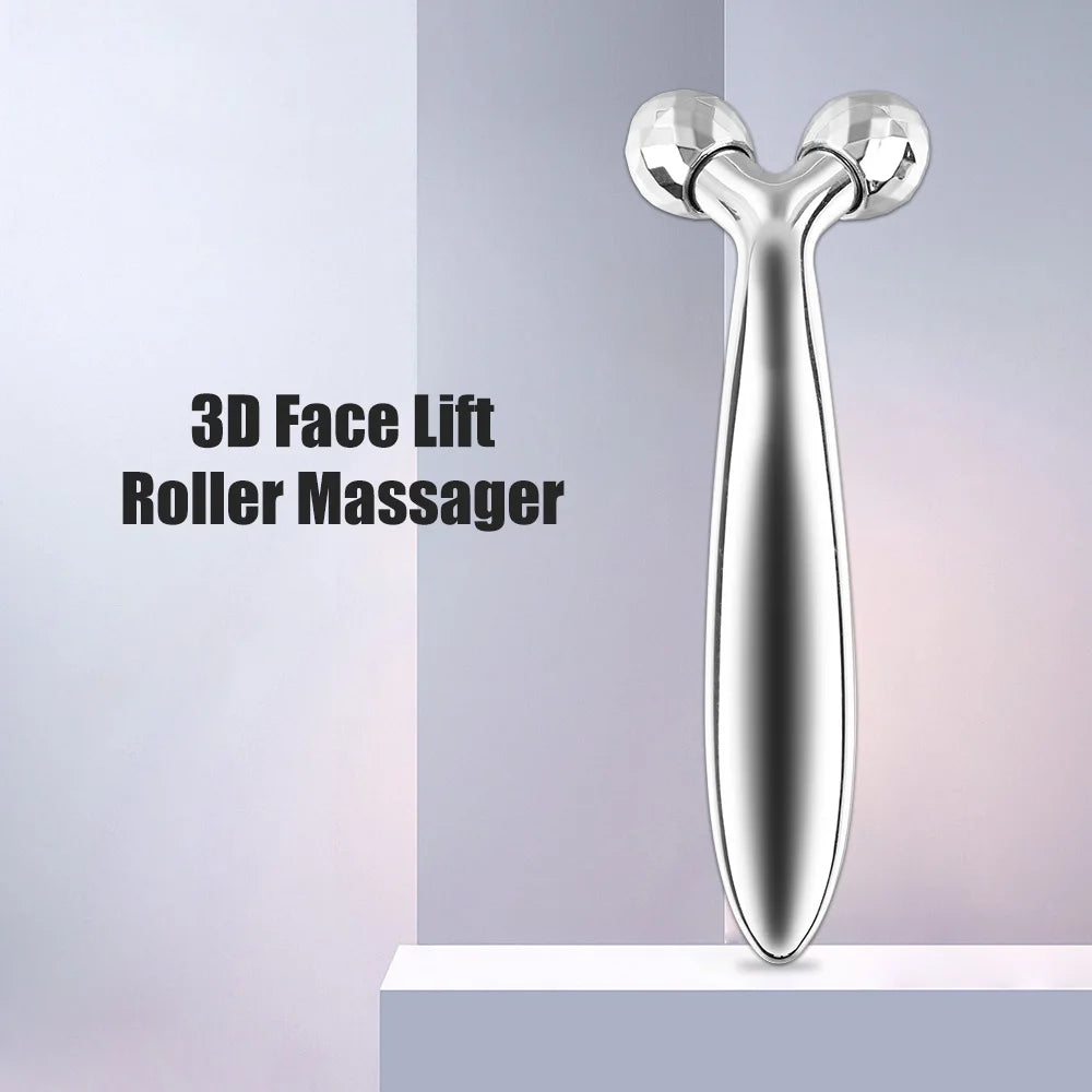 3D Face Rolling Massager Facial Lift Manual Roller Massager Y Shape 360 Rotating Wrinkle Remover Body Massager Skin Care Tools