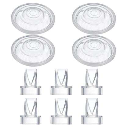 Válvula de pico de pato y diafragma de silicona, compatible con extractor de leche eléctrico, piezas y accesorios (juego de 10 piezas)