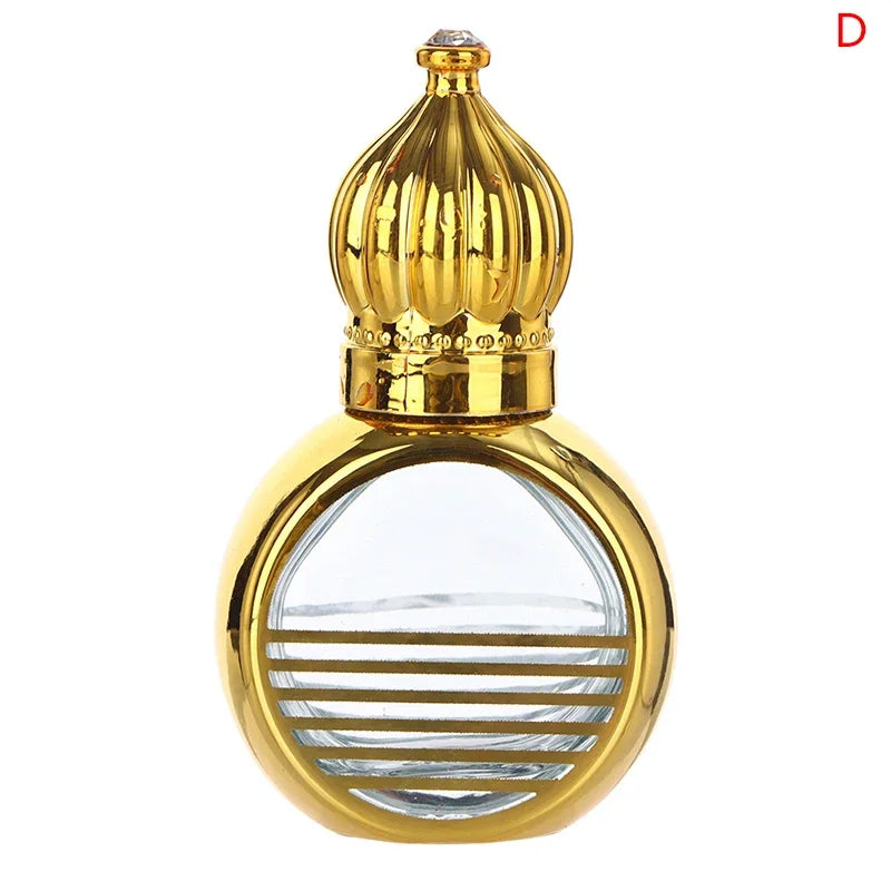 Mini Glass Roll on Bottle Hot Stamped Silver Rollerbal Essential Oil Container Blending Perfume Bottle Empty Essential OilBottle