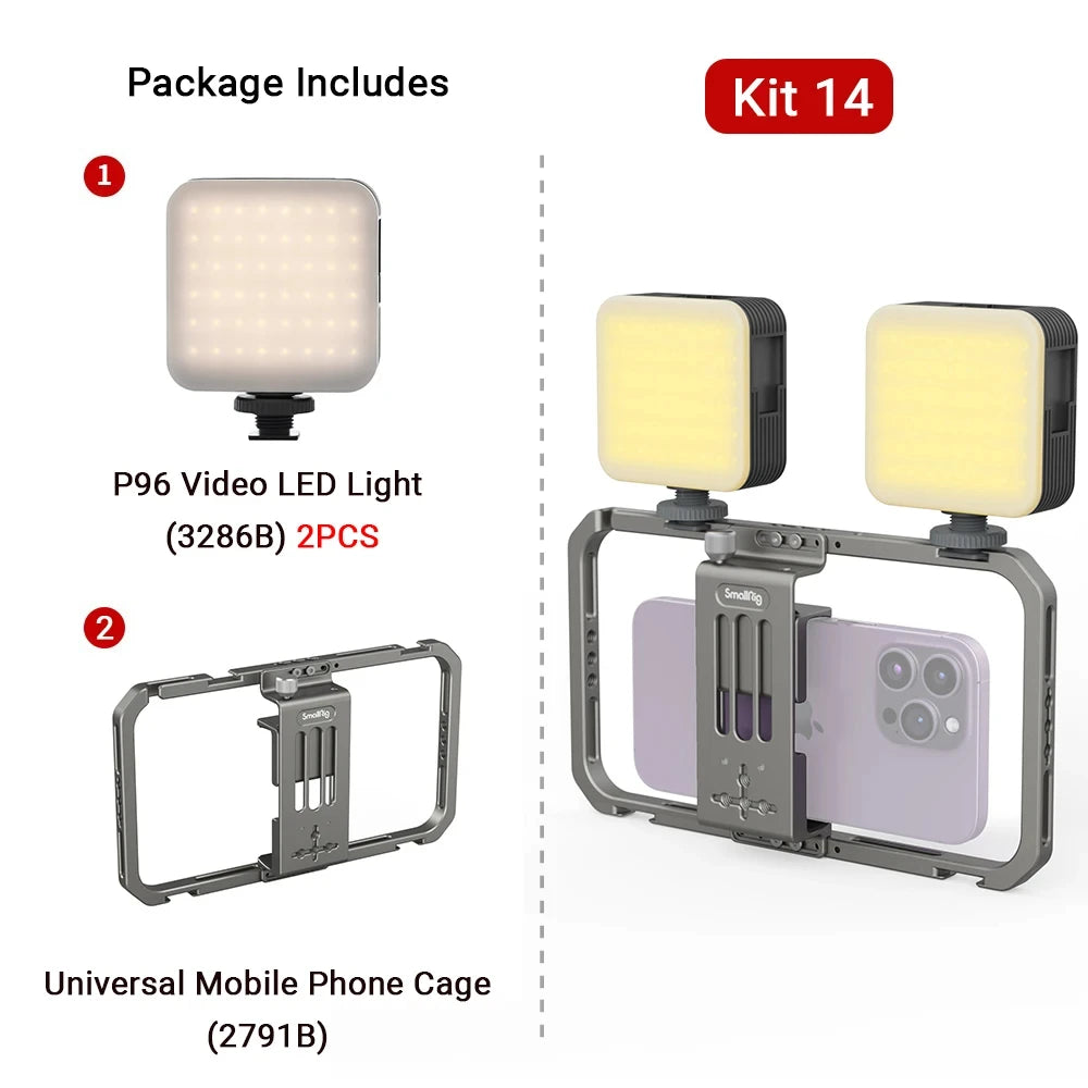 SmallRig Video Light, Portable Camera Light,96 LED Beads for Photography Video Lighting, Rechargeable 2200mAh CRI 95+ 2700-6500K