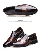 2025Men's Leather Shoes Sharp Pointed Outdoor Anti Slip Flat Fashion Business Zipper Footwear Casual Comfort Male Shoes