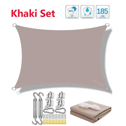 300D Waterproof Sun Shelter Sunshade Protection Shade Sail Awning Camping Shade Cloth Large For Outdoor Canopy Garden Patio