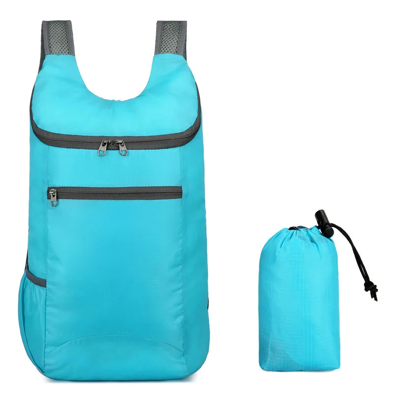 New Waterproof Backpack Portable Folding Bag Student Backpack Backpack Outdoor Large Capacity Movement Men Women Traveling Bag