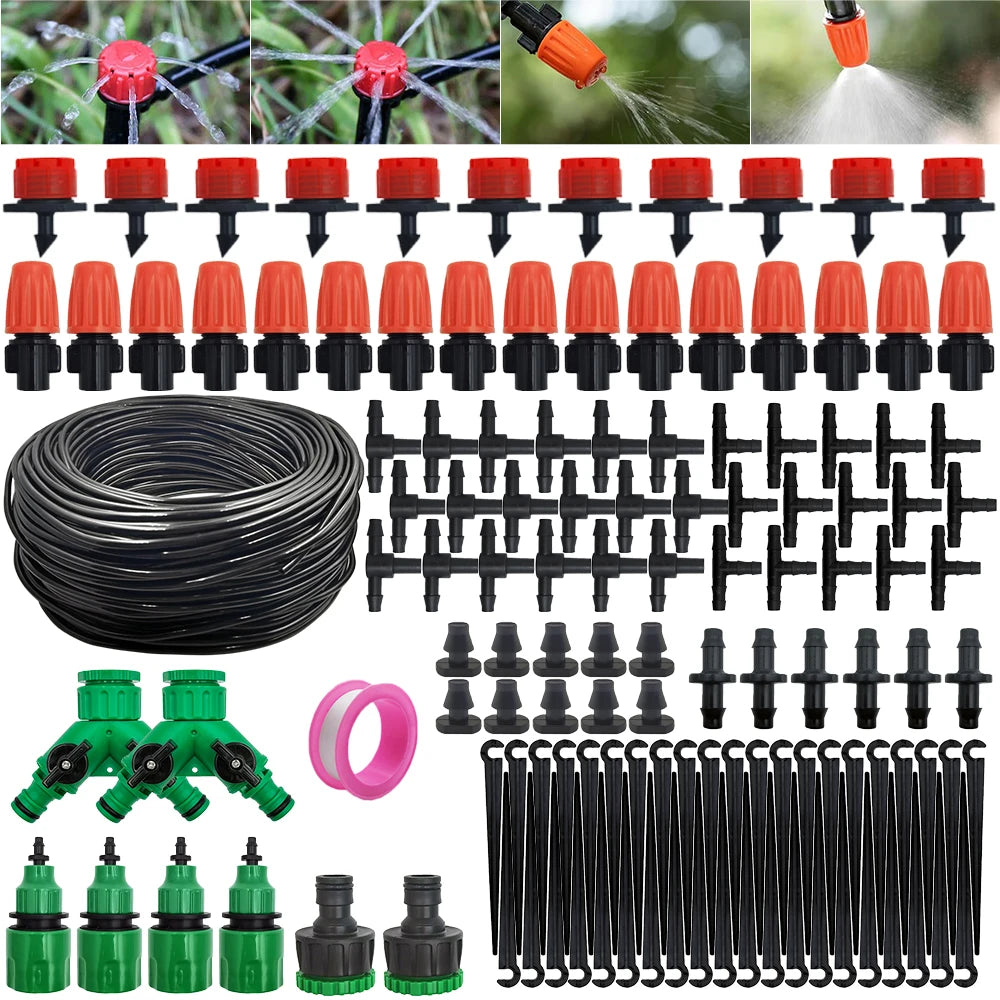 Sistema de riego Herramientas de jardinería Kits de riego por goteo Manguera de riego automática con instalación conveniente ajustable Ahorro de agua