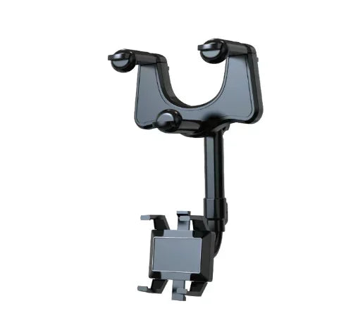 Rearview Mirror Phone Holder for Car, 360 Rotation Phone Mount, Stable Gripper Smartphone Navigation Bracket for iPhone Samsung Xiaomi